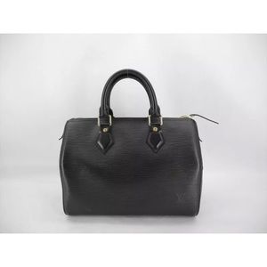 Authentic Louis Vuitton Black Epi Speedy 25